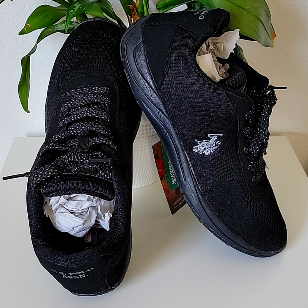 U S Polo Assn black Sneakers 10 size